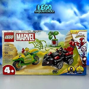 LEGO Marvels Spidey & his Amazing Friends Spin & Electric Dinosaur Vehicle Chase